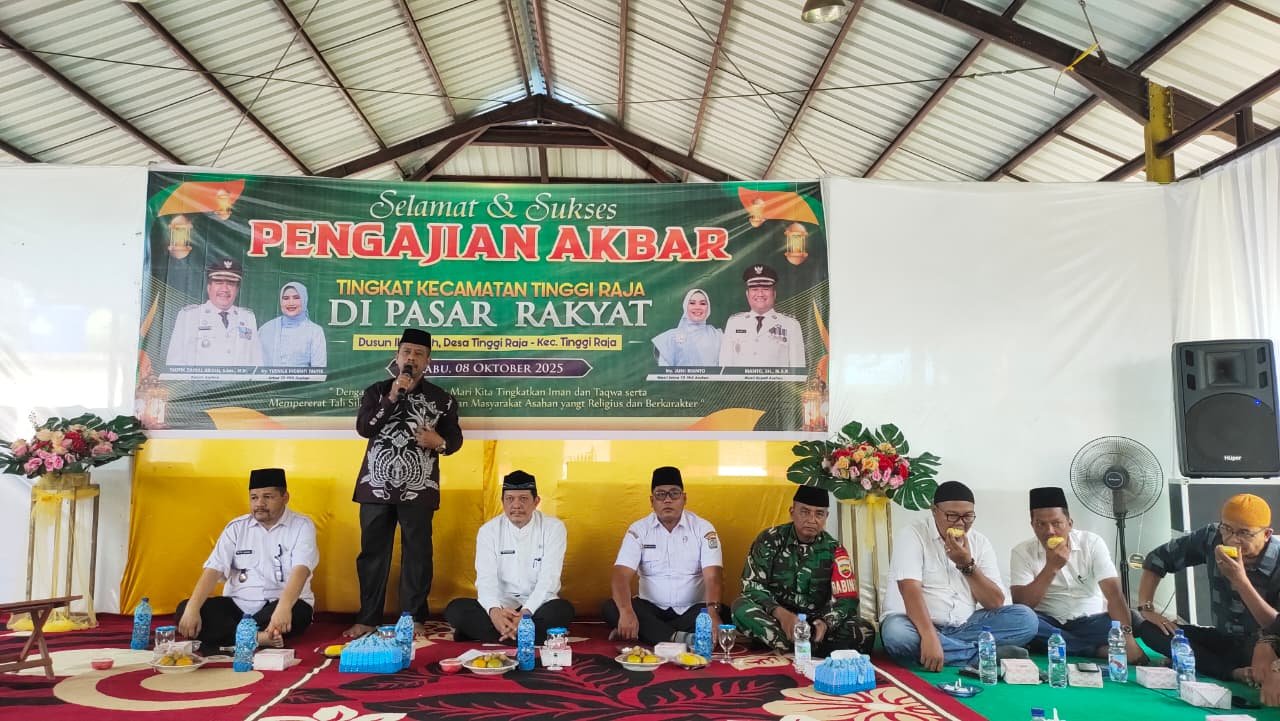 DESA SUMBER HARAPAN HADIR DAN DUKUNG PENUH PENGAJIAN AKBAR TINGKAT KECAMATAN TINGGI RAJA